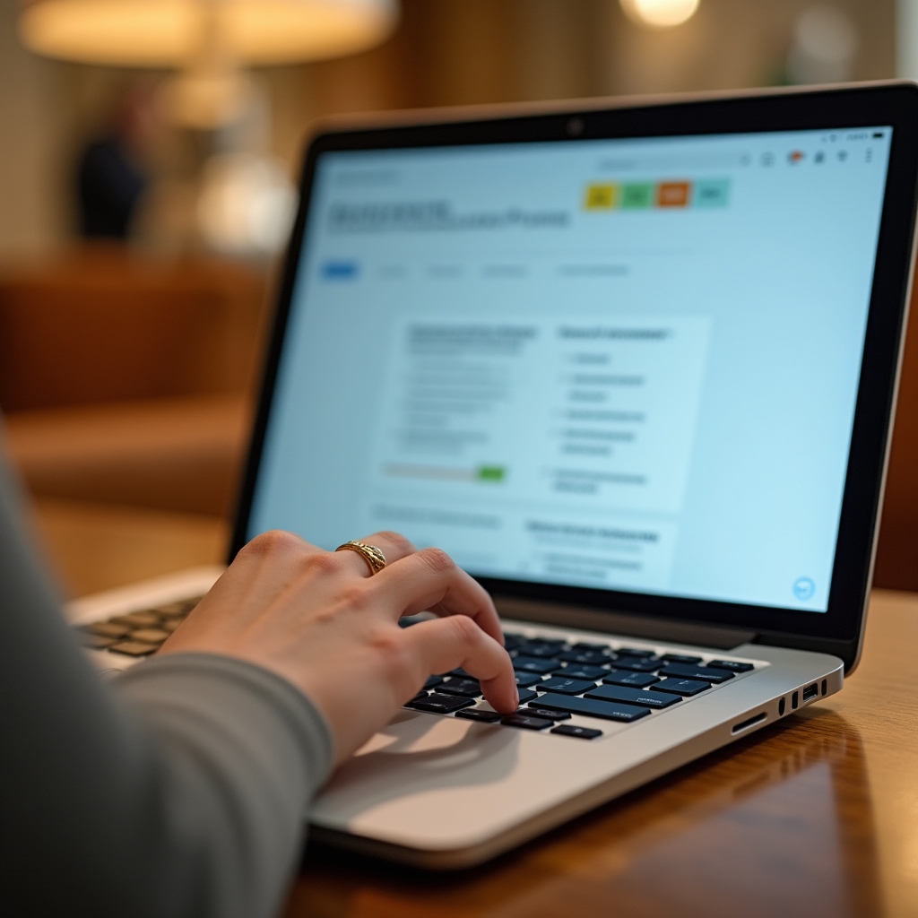 Laptop z otwartym kursem finansowym na ekranie